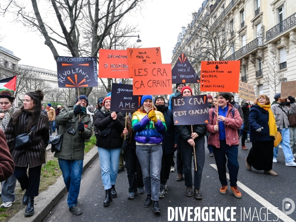 LOI IMMIGRATION. Manifestation parisienne du 21/01/2024