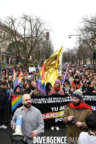 LOI IMMIGRATION. Manifestation parisienne du 21/01/2024