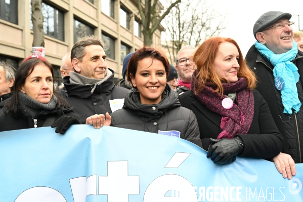 LOI IMMIGRATION. Manifestation parisienne du 21/01/2024