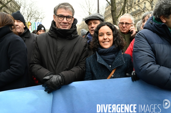 LOI IMMIGRATION. Manifestation parisienne du 21/01/2024