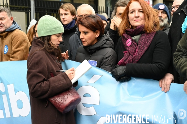 LOI IMMIGRATION. Manifestation parisienne du 21/01/2024