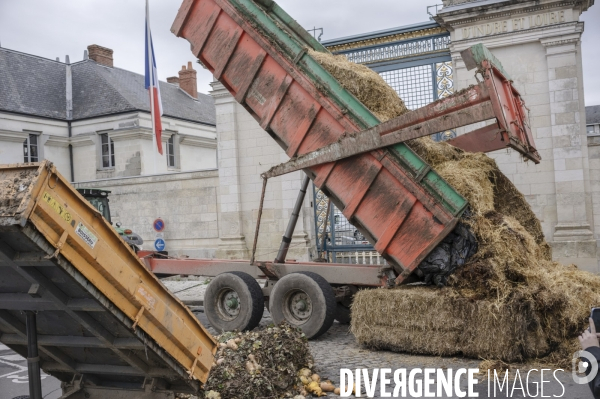 Rassemblement des agriculteurs de la Coordination Rurale à Tours