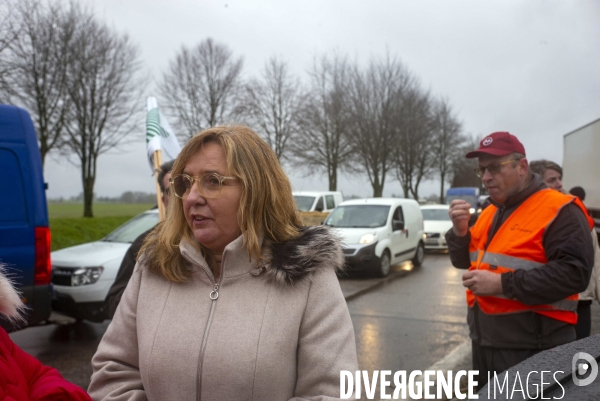 Blocage d’agriculteurs en Normandie
