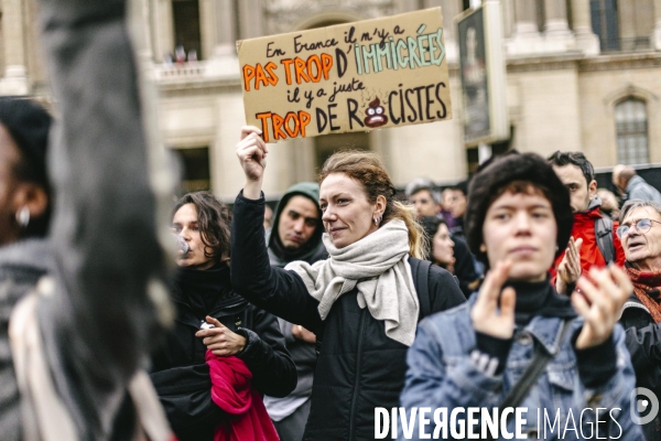 Conseil constitutionnel : Rassemblement d opposants à la loi immigration