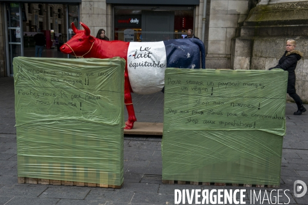 Rassemblement d agriculteurs à Tours