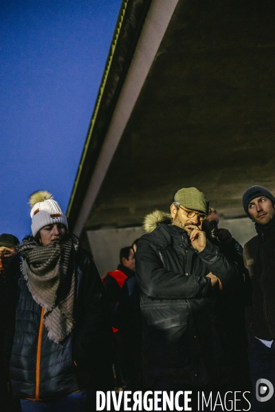 Blocage de l A1 à Senlis par les agriculteurs