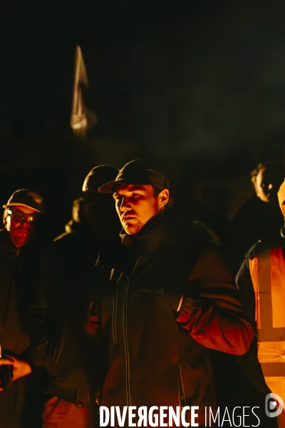 Blocage de l A1 à Senlis par les agriculteurs