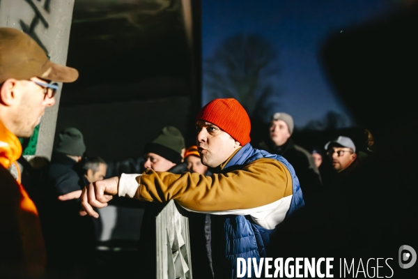 Blocage de l A1 à Senlis par les agriculteurs