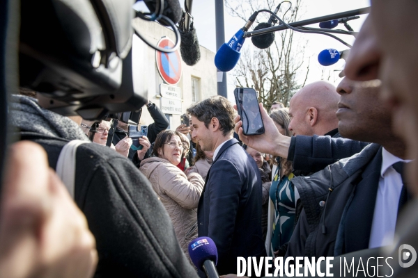 Visite de Gabriel Attal en Indre-et-Loire