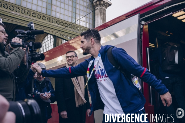 Arrivée des handballeurs champions d Europe