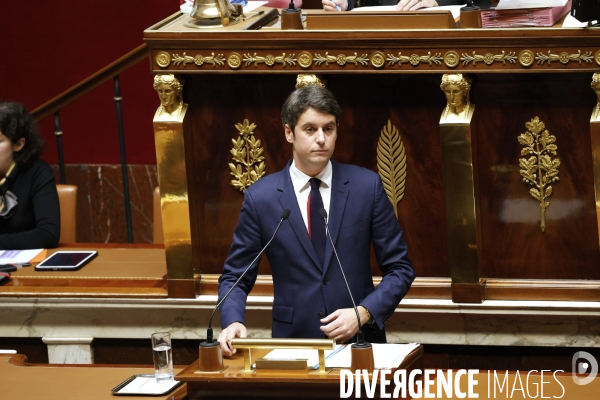 Discours de politique generale de Gabriel Attal PM