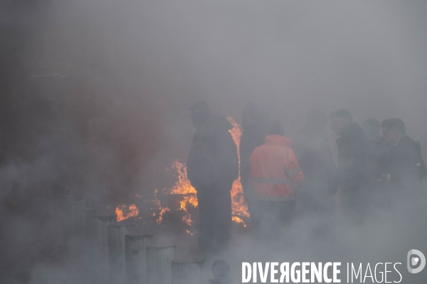 Manifestation des agriculteurs et agricultrices européen.ne.s devant le Parlement européen à Bruxelles.