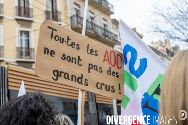 Manifestation enseignants et lycéens  1er Fevrier 2024