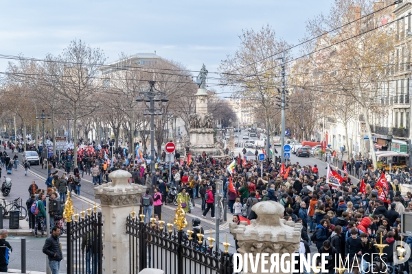 Manifestation enseignants et lycéens  1er Fevrier 2024