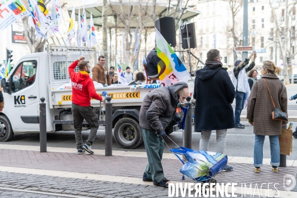 Manifestation enseignants et lycéens  1er Fevrier 2024