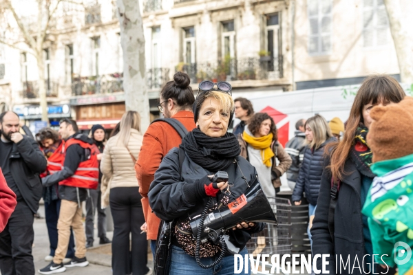 Manifestation enseignants et lycéens  1er Fevrier 2024