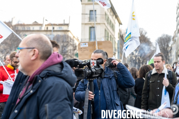 Manifestation enseignants et lycéens  1er Fevrier 2024