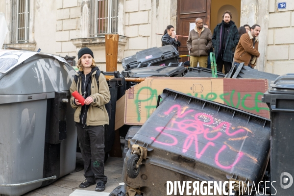 Manifestation enseignants et lycéens  1er Fevrier 2024