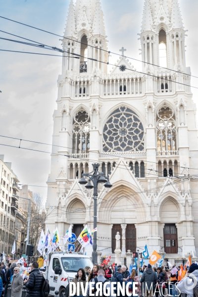 Manifestation enseignants et lycéens  1er Fevrier 2024
