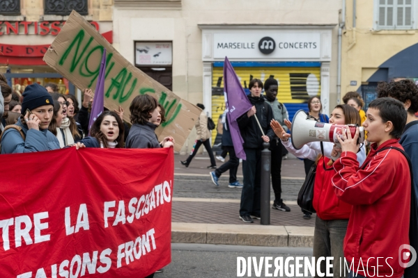 Manifestation enseignants et lycéens  1er Fevrier 2024