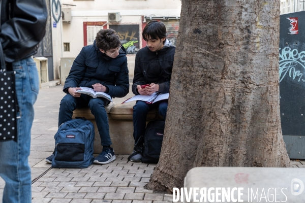 Manifestation enseignants et lycéens  1er Fevrier 2024