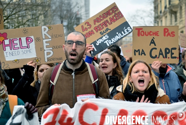 Greve et manifestation des enseignants