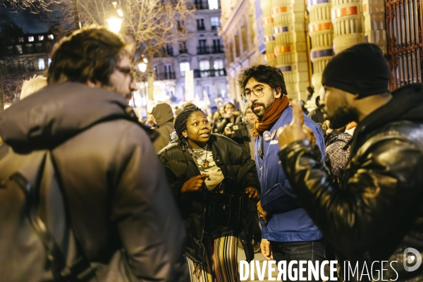 Contre manifestation de salaries sans papiers d Emmaus en greve