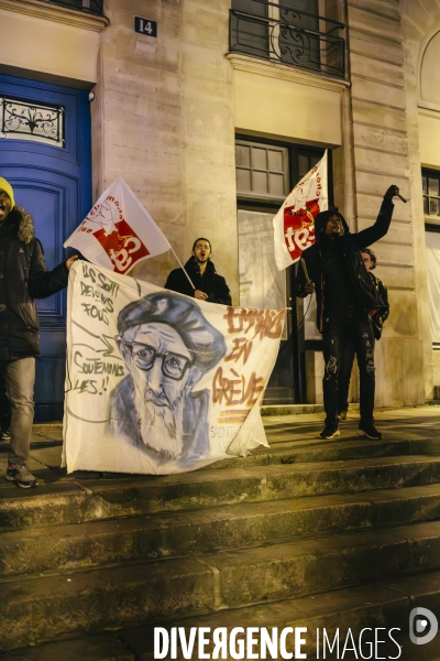 Contre manifestation de salaries sans papiers d Emmaus en greve