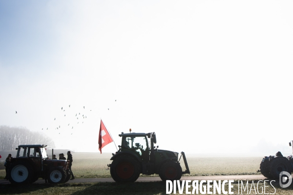 Genève. Manifestation des agriculteurs