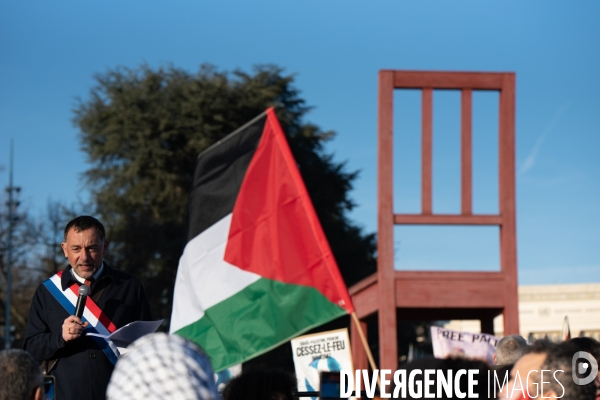 Genève Palais des Nations - Jean-Luc Mélenchon pour la Palestine