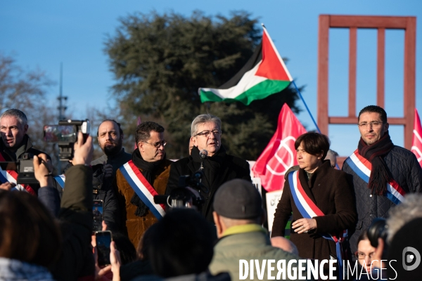 Genève Palais des Nations - Jean-Luc Mélenchon pour la Palestine