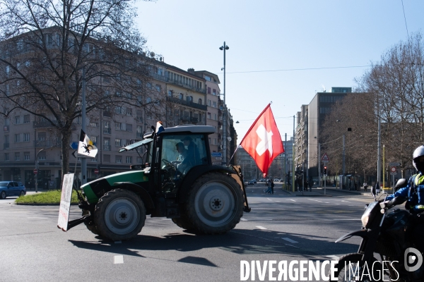 Genève. Manifestation des agriculteurs