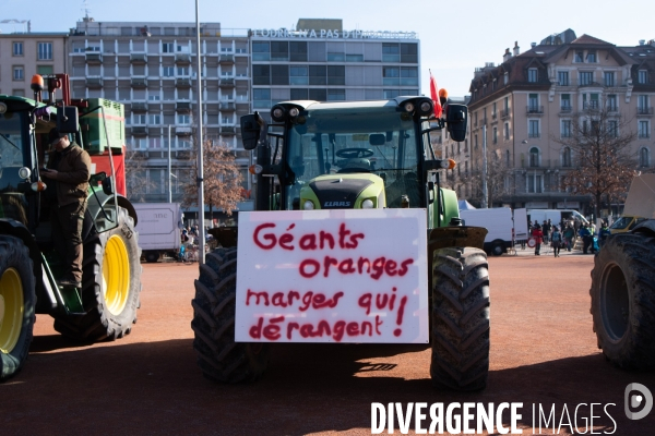 Genève. Manifestation des agriculteurs