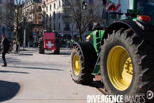 Genève. Manifestation des agriculteurs