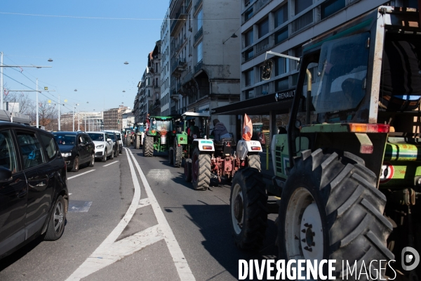 Genève. Manifestation des agriculteurs