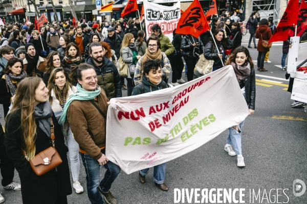 Manifestation dans l education nationale pour les salaires et contre les nouvelles mesures du choc des savoirs