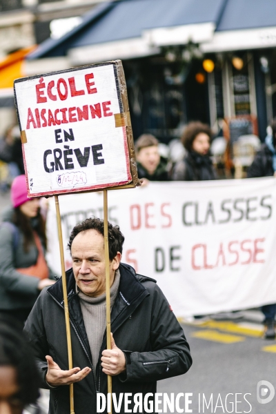 Manifestation dans l education nationale pour les salaires et contre les nouvelles mesures du choc des savoirs