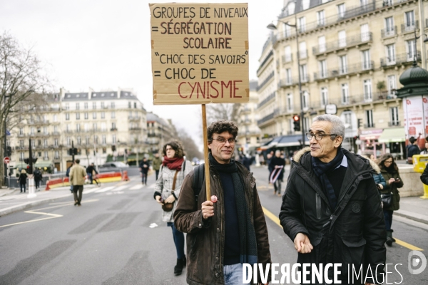 Manifestation dans l education nationale pour les salaires et contre les nouvelles mesures du choc des savoirs