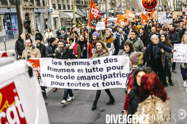 Manifestation dans l education nationale pour les salaires et contre les nouvelles mesures du choc des savoirs