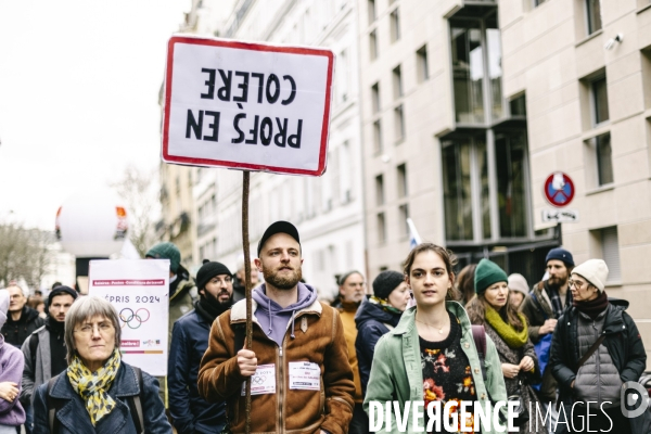 Manifestation dans l education nationale pour les salaires et contre les nouvelles mesures du choc des savoirs