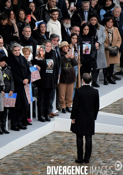 Cérémonie d’hommage aux victimes françaises des attaques terroristes du 7 octobre 2023