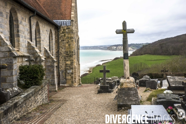 L glise et le cimetire de Saint-Valery