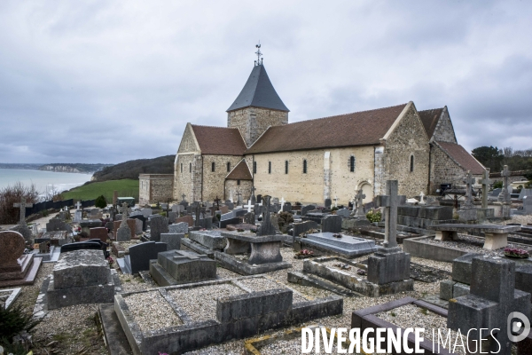 L glise et le cimetire de Saint-Valery
