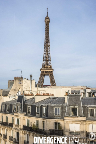 Illustration Paris vue de haut