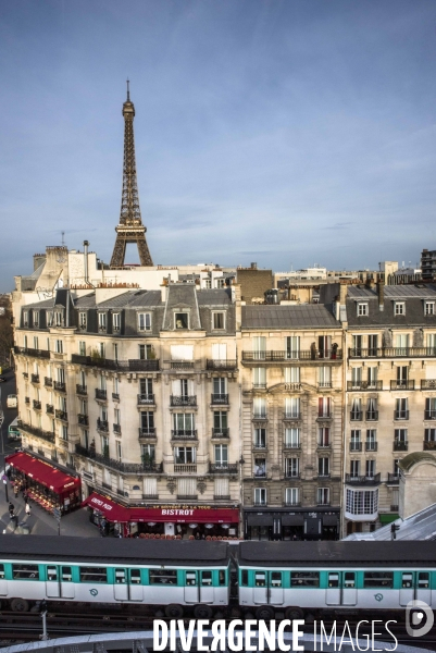 Illustration Paris vue de haut