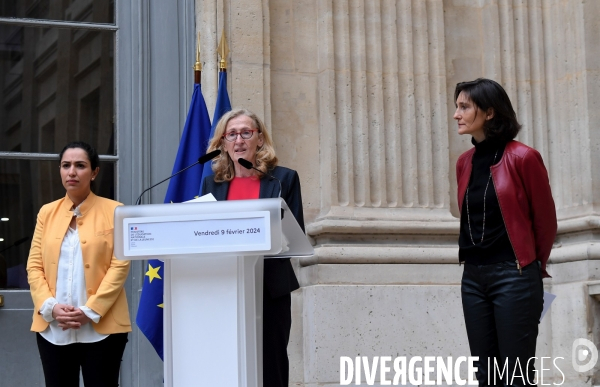 Passation de pouvoir entre amélie oudéa castéra et nicole belloubet