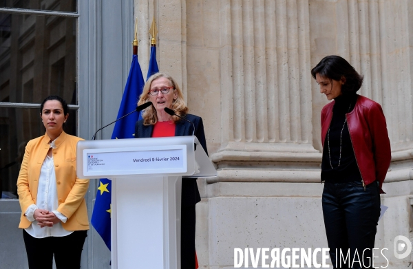 Passation de pouvoir entre amélie oudéa castéra et nicole belloubet