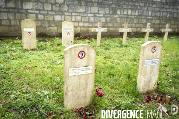 Commemoration hommage groupe Manouchian. Tombes groupe Manouchian.