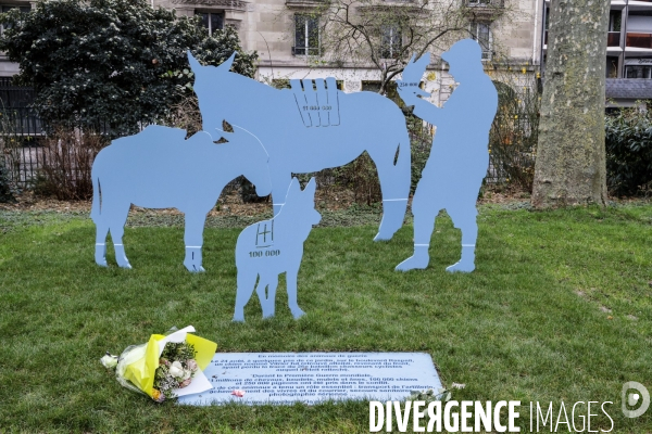 Monument aux morts des animaux morts pendantla grande guerre