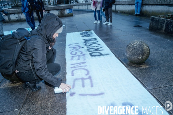 Rassemblement féministe à Rennes contre les classements sans suite